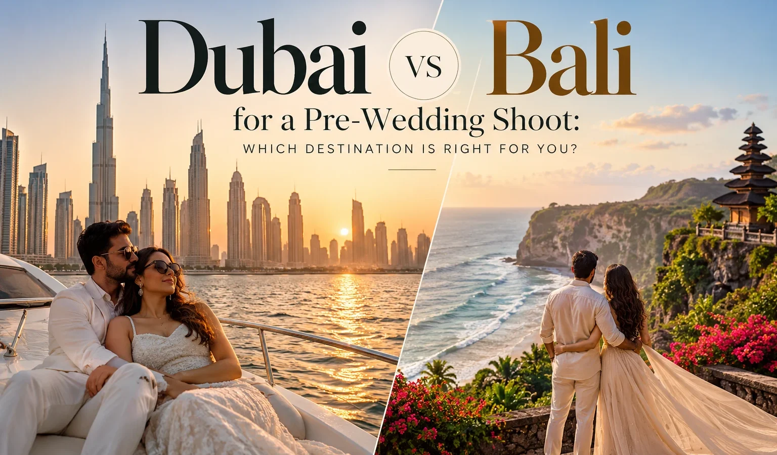 Dubai vs Bali for a Pre-Wedding Shoot